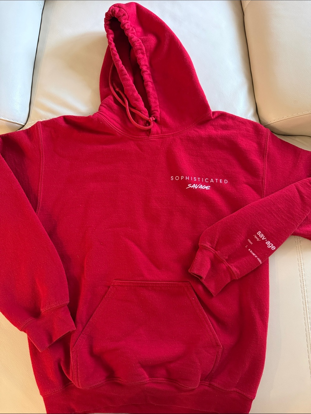 Women’s Sophisticated Savage Red Hoodie Sweatshirt